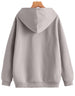 Duck Graphic Printed Grey Oversized Hoodie