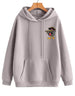 Duck Graphic Printed Grey Oversized Hoodie