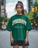 Juneberry Original Green Oversized Fit Graphic T-Shirt