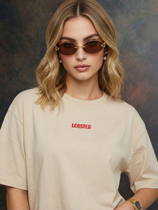 Lobster Swanwhite Oversized Printed T-Shirt