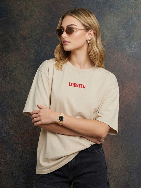 Lobster Swanwhite Oversized Printed T-Shirt