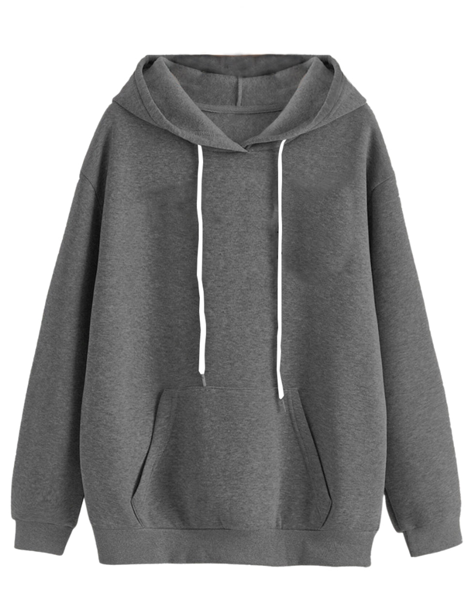 Plain Anthra Regular Fit Hoodie