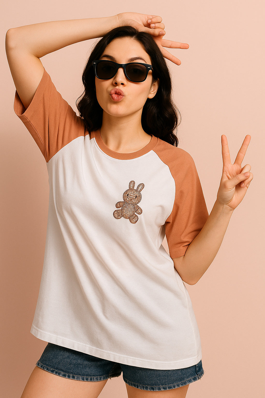 Teddy White Oversized Graphic T-Shirt