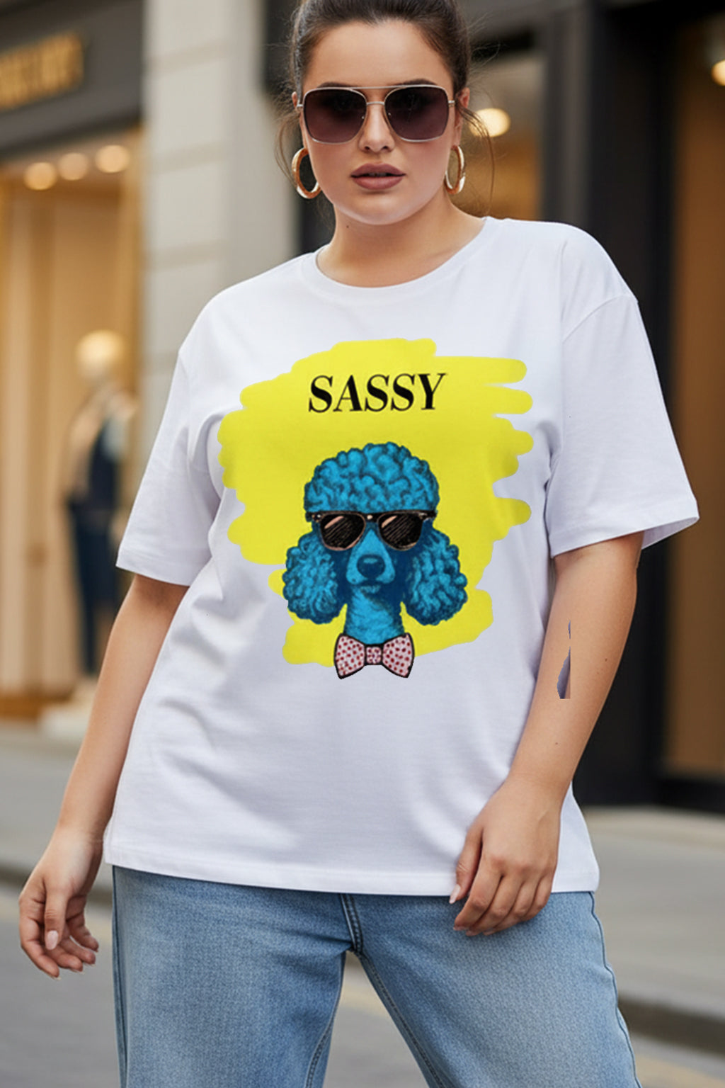 Sassy White Plus Size T-shirt